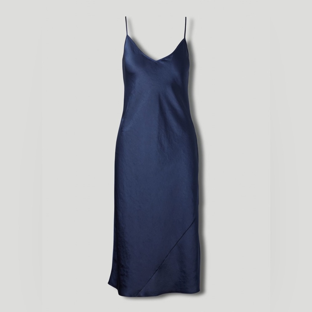 aritzia wilfred only satin slip dress, size L